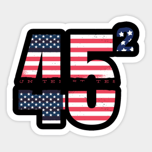 45 Squared Trump 2020 Sticker